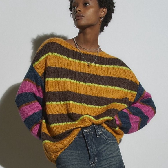 Urban Outfitters Sweaters - UO Jamie Striped Slouchy Sweater